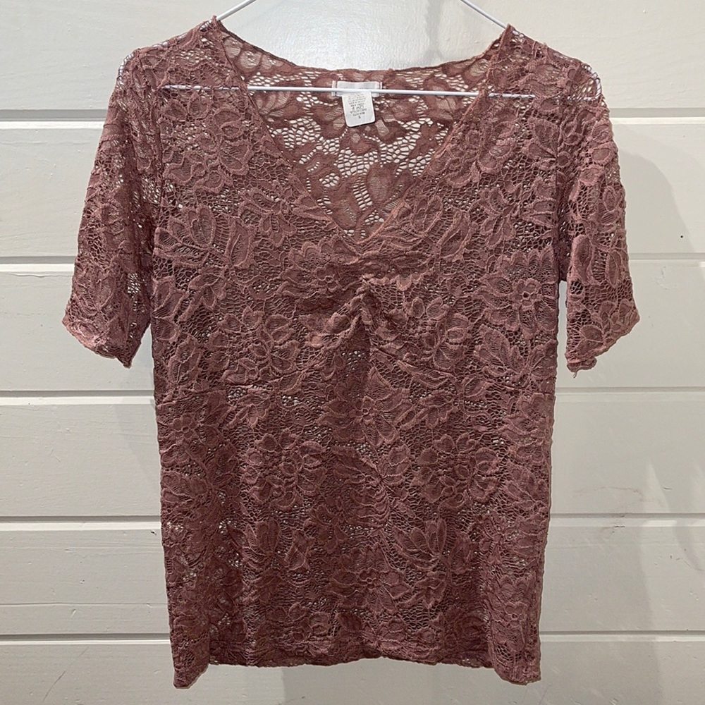 Tiny Willow Fuchsia Lace Top